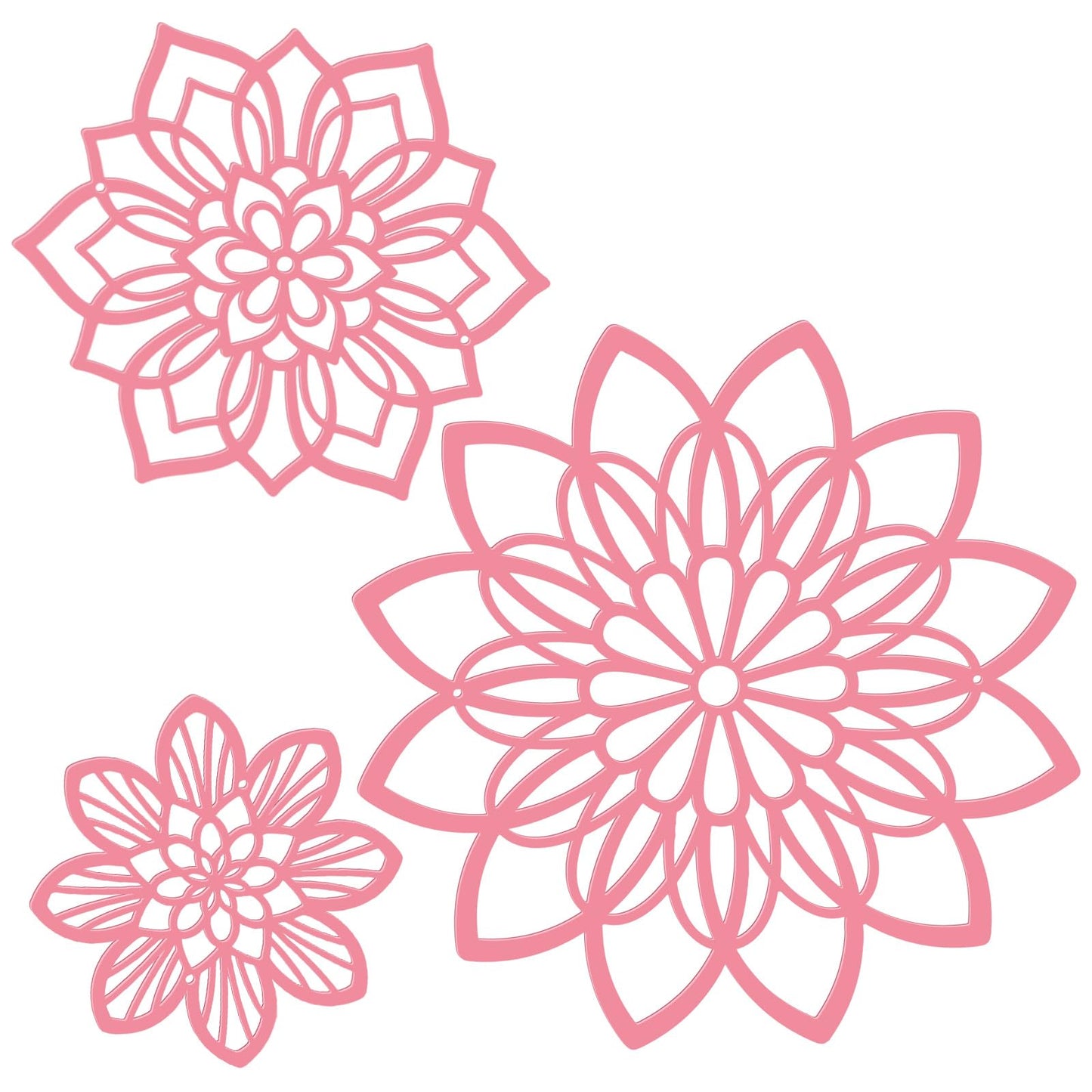 Zzbakress 3 Pcs Metal Flowers Wall Art Bathroom Wall Decor, Black Elegant