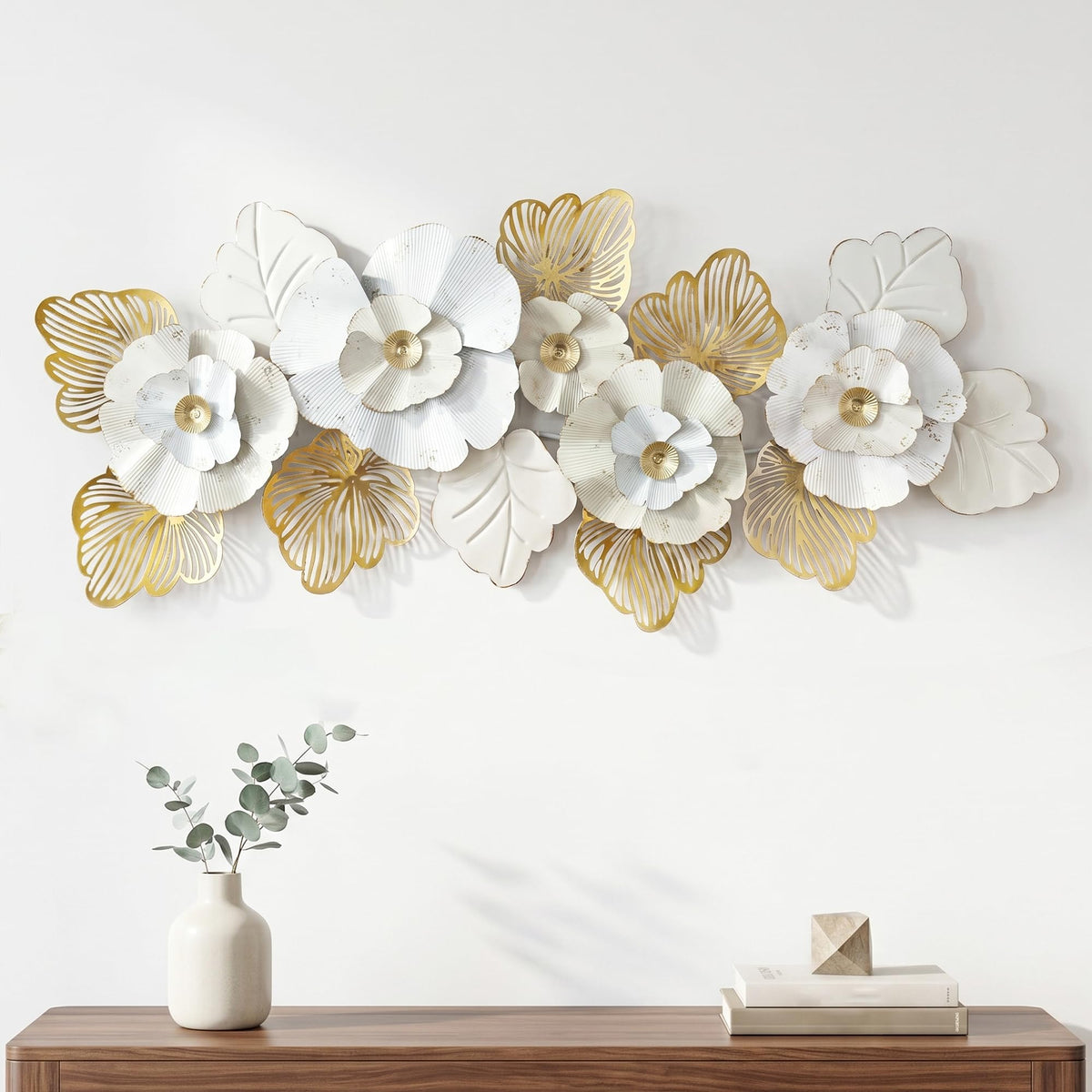 Axioglo 59" Large Wall Decor,3D Abstract Metal Wall Art for Living Room