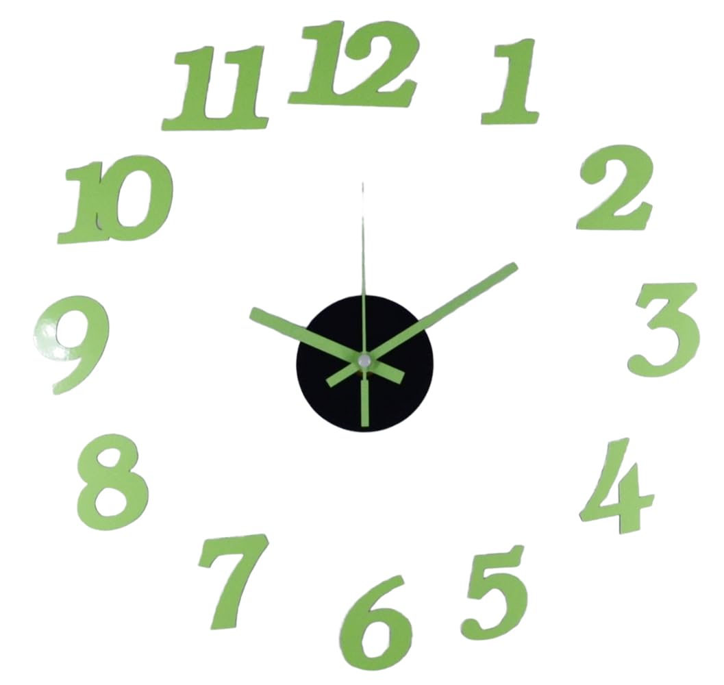 12In Wall Clock,Modern,Battery Operated,Non-Ticking Analog Clock,Black