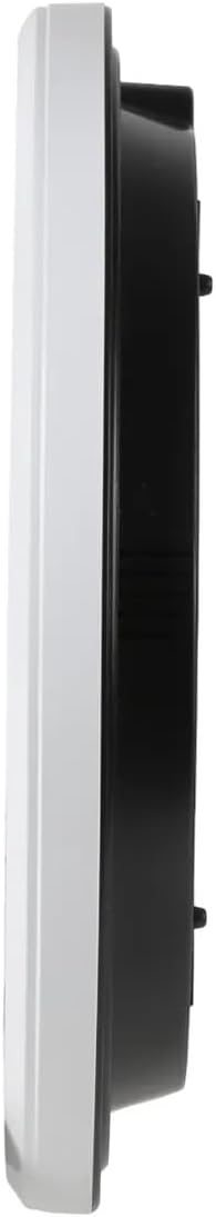 13" White Battery Powered Silent Wall Clock with Calendar Temperature and Humidity H-7326