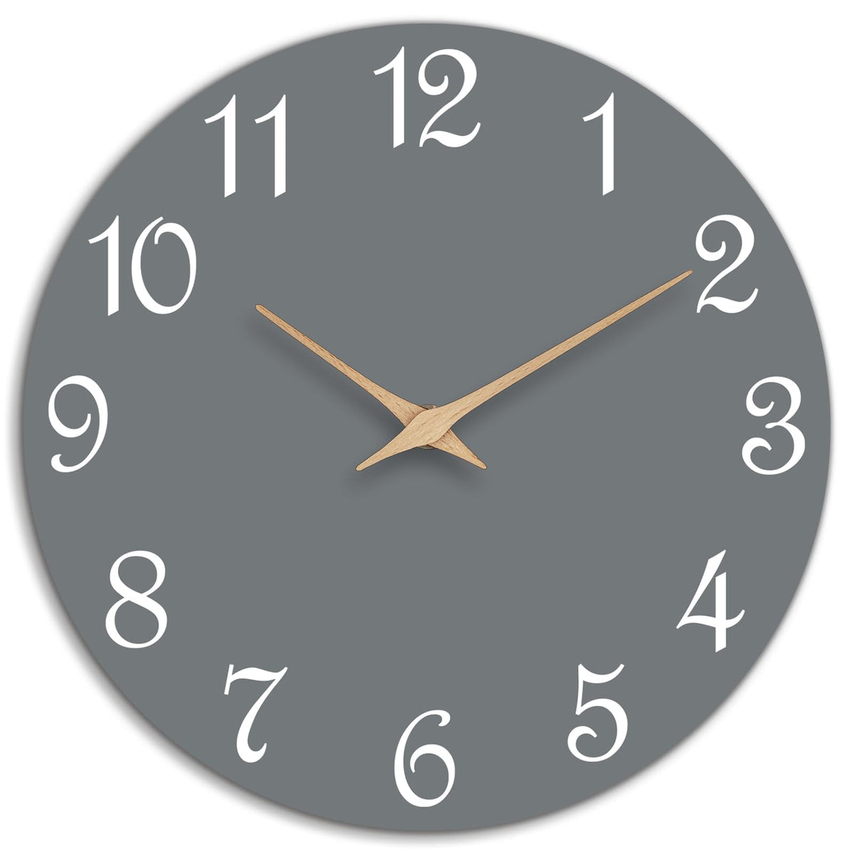 Mosewa Wall Clock 8" Battery Operated Silent Non-Ticking Simple Minimalist