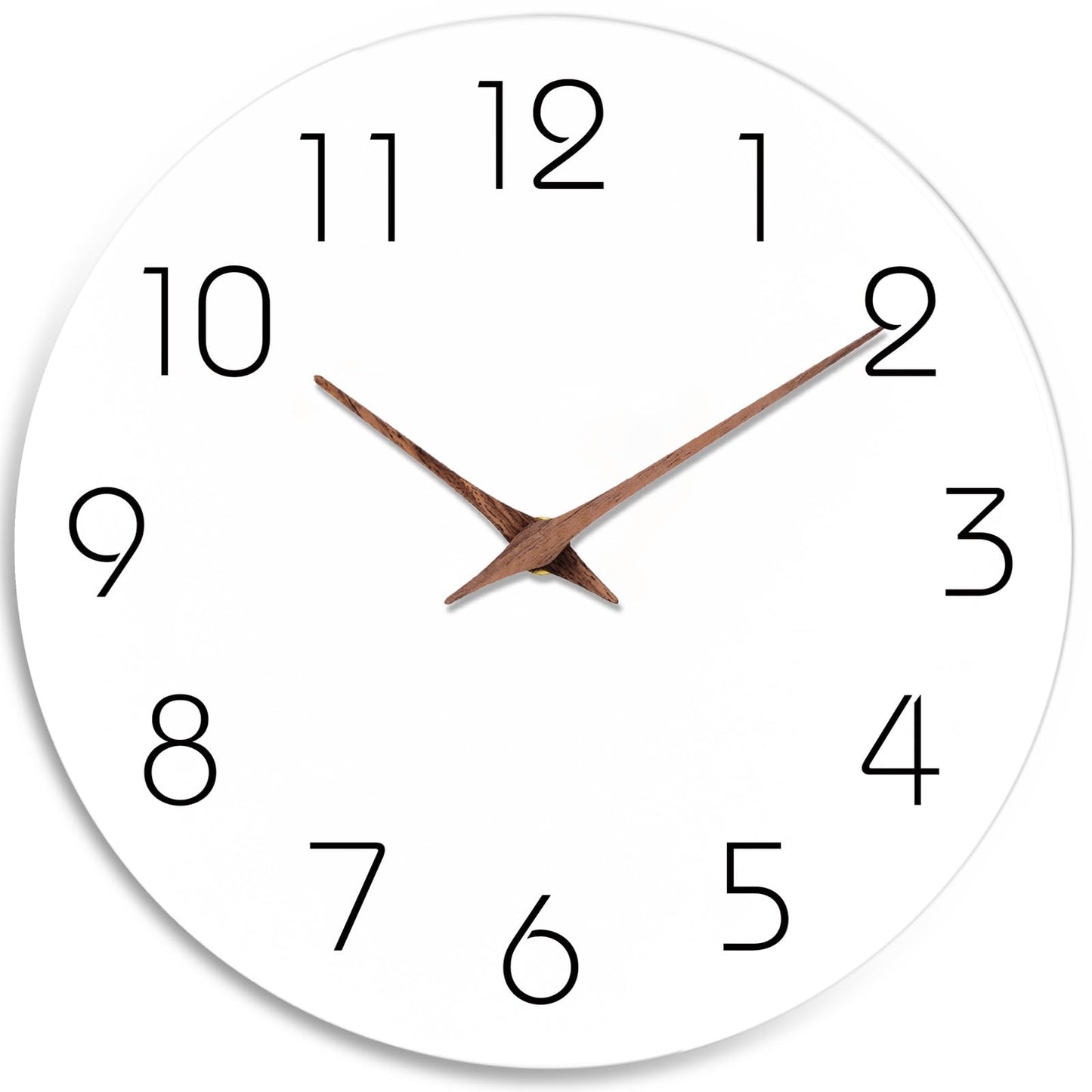 Mosewa Wall Clock 8" Battery Operated Silent Non-Ticking Simple Minimalist