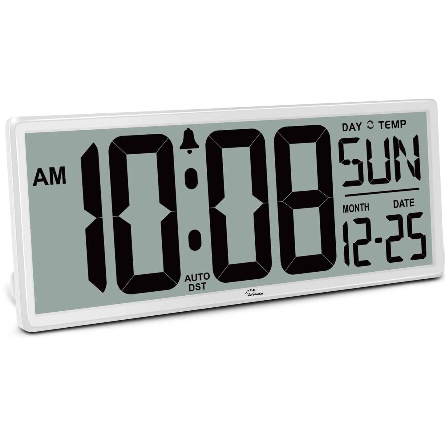 WallarGe 14.5'' Large Digital Wall Clock Battery Operated