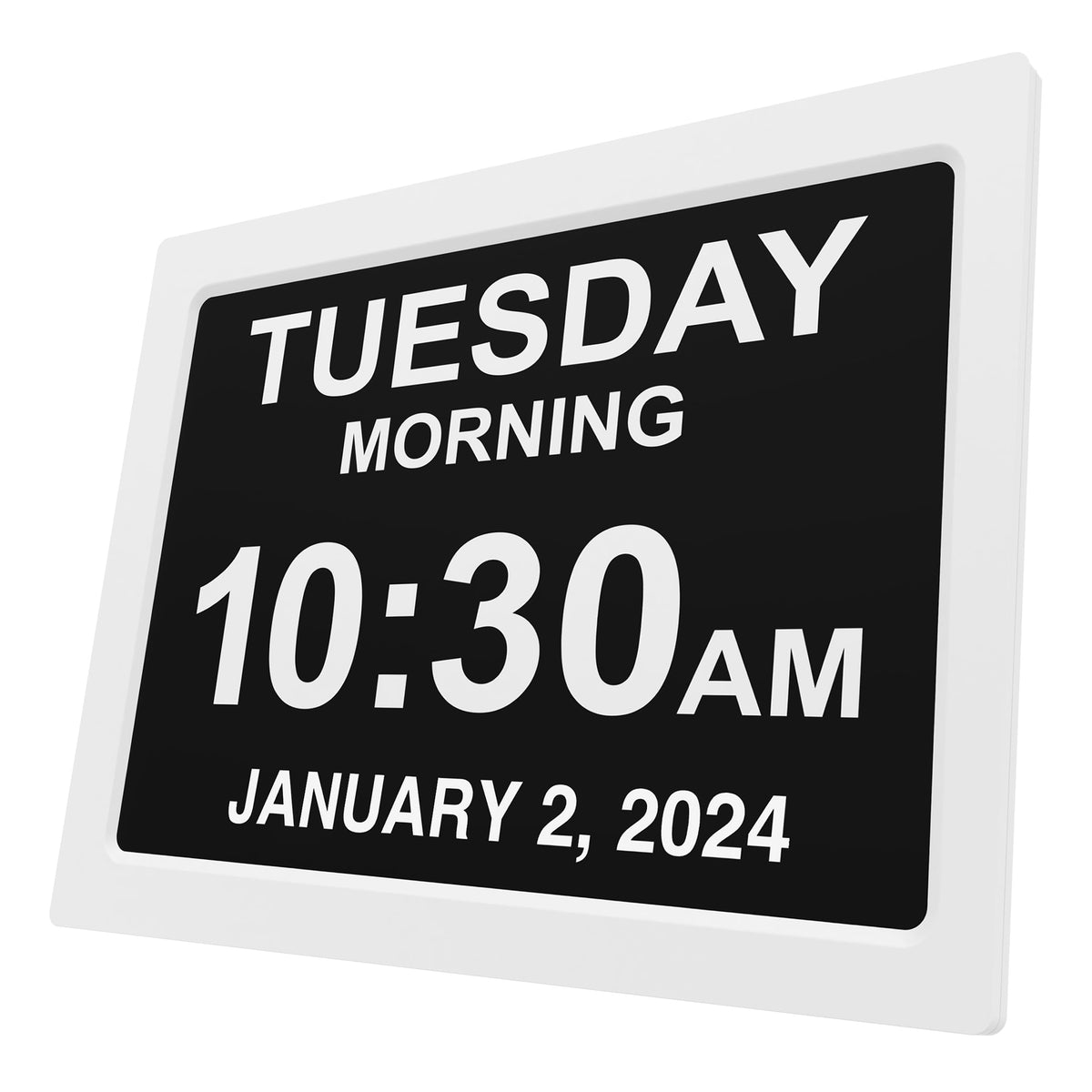 American Lifetime New 2026 Dementia Clock Large for Seniors, Digital Clock Large Display with Custom Alarms, Clock with Day & Date for Elderly, Number Digital Clock 12 Inches White