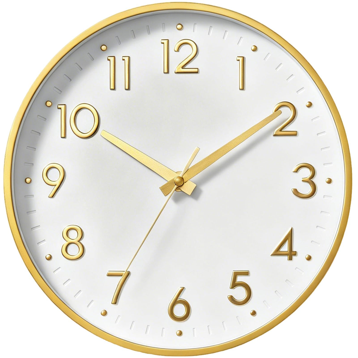 Mosewa Small 8 Inch Wall Clock Battery Operated Silent Non Ticking Analog