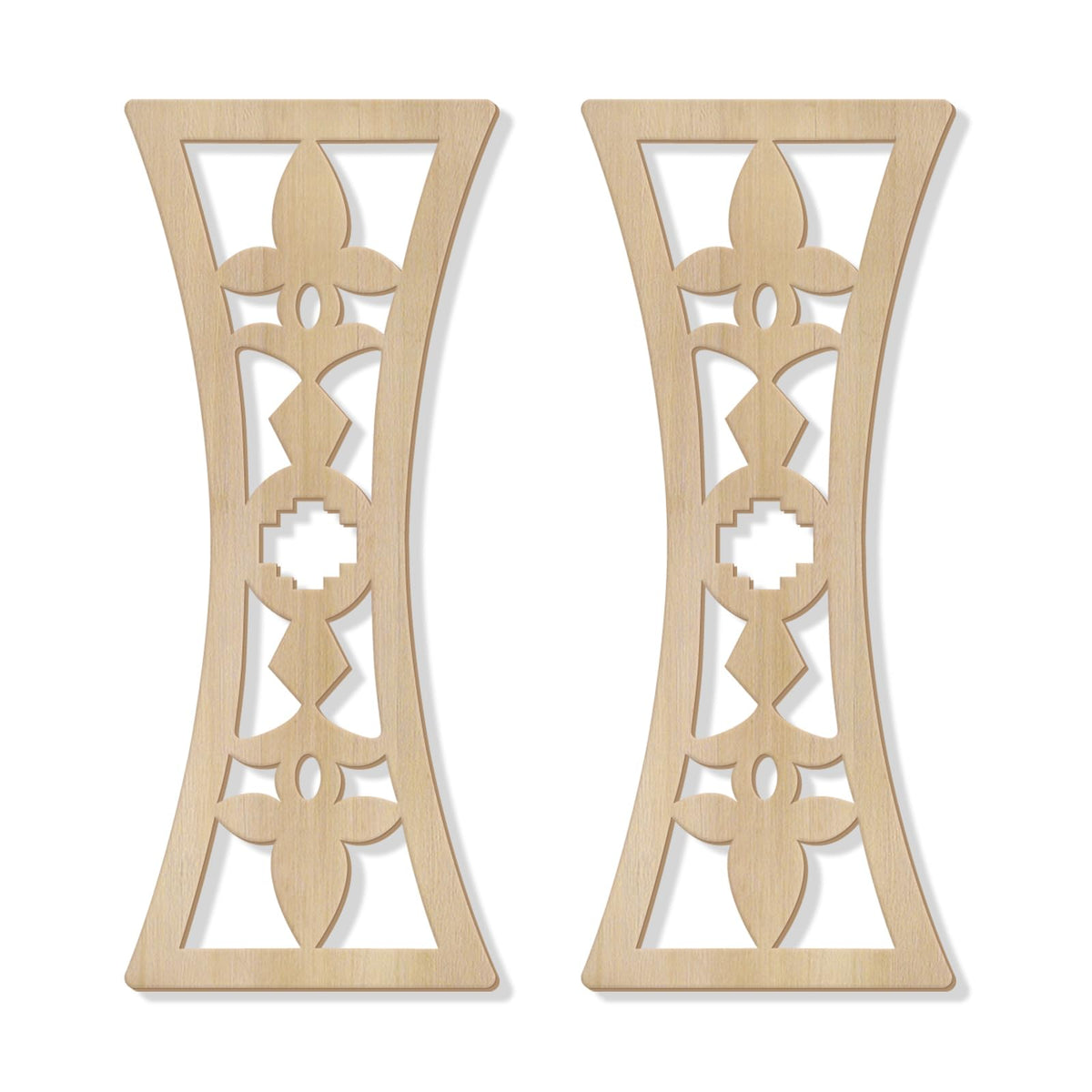 Zzbakress 2 Pcs Mid Century Modern Wall Decor Wooden Abstract Geometric Art for Home Living Room Bedroom (Style X)