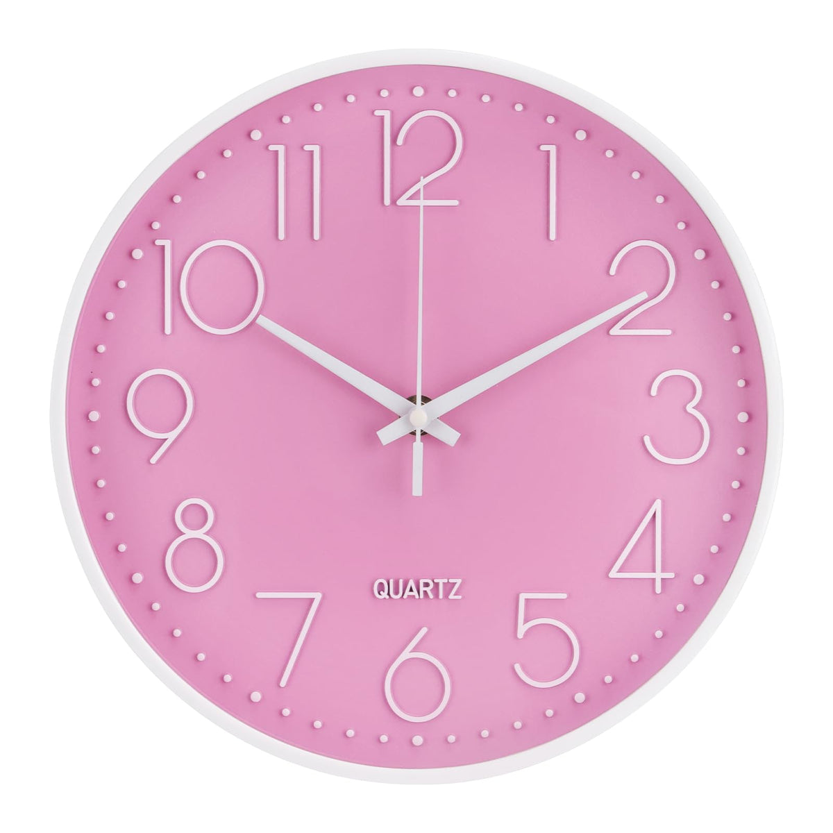 Wall Clock 12 Inch Non-Ticking Silent Modern Simple Style Round Decor Clock Gold Stereoscopic Dial Quartz Wall Clocks for Home/Office/School/Living Room/Bedroom/Kitchen