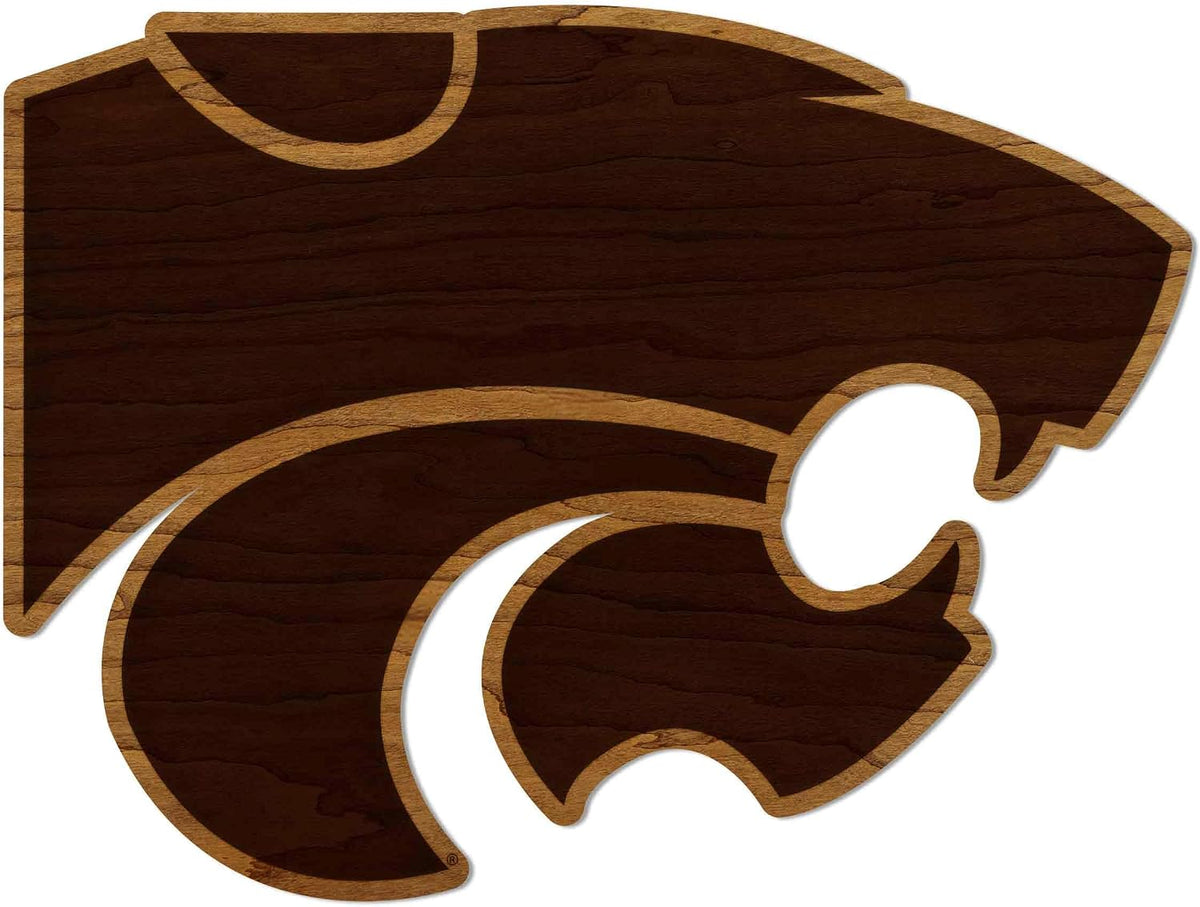 LazerEdge Kansas State Wildcats Wooden Wall Art – Officially Licensed College Decor – Laser-Etched Hanging Sign – Cherry Wood