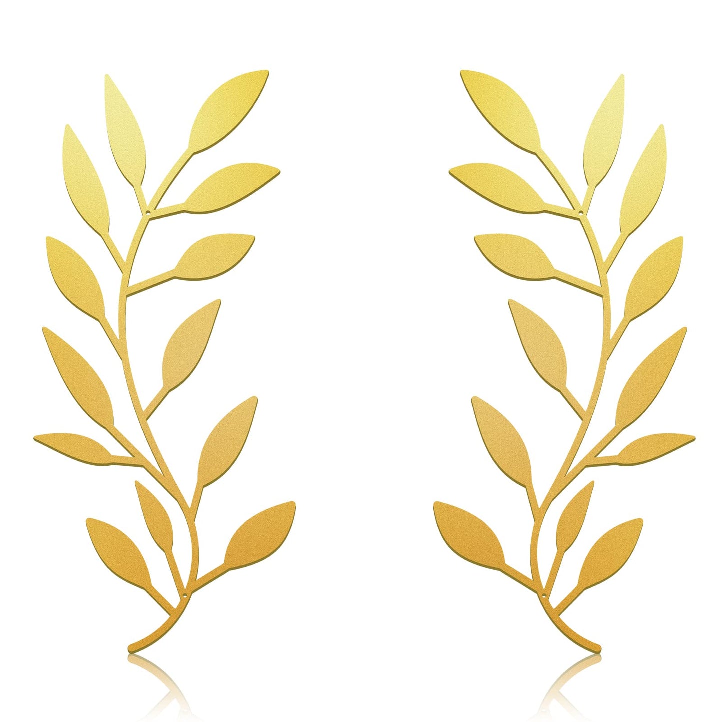 Zhengmy 2 Pcs Metal Leaf Wall Art Vine Branch Decor,Lively Colors
