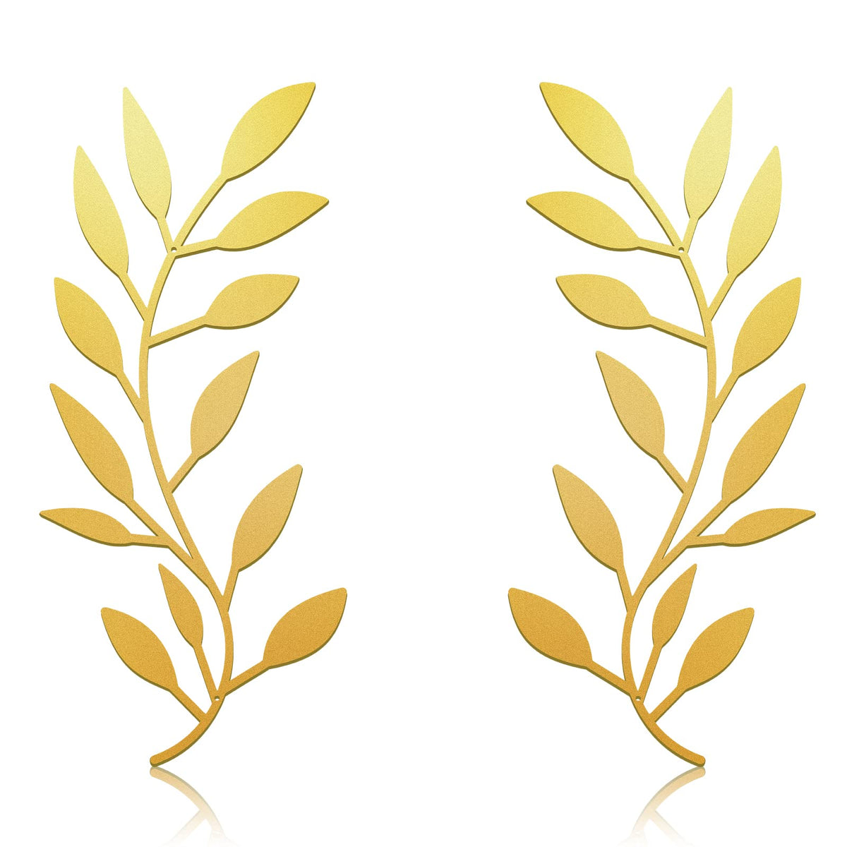 Zhengmy 2 Pcs Metal Leaf Wall Art Vine Branch Decor,Lively Colors