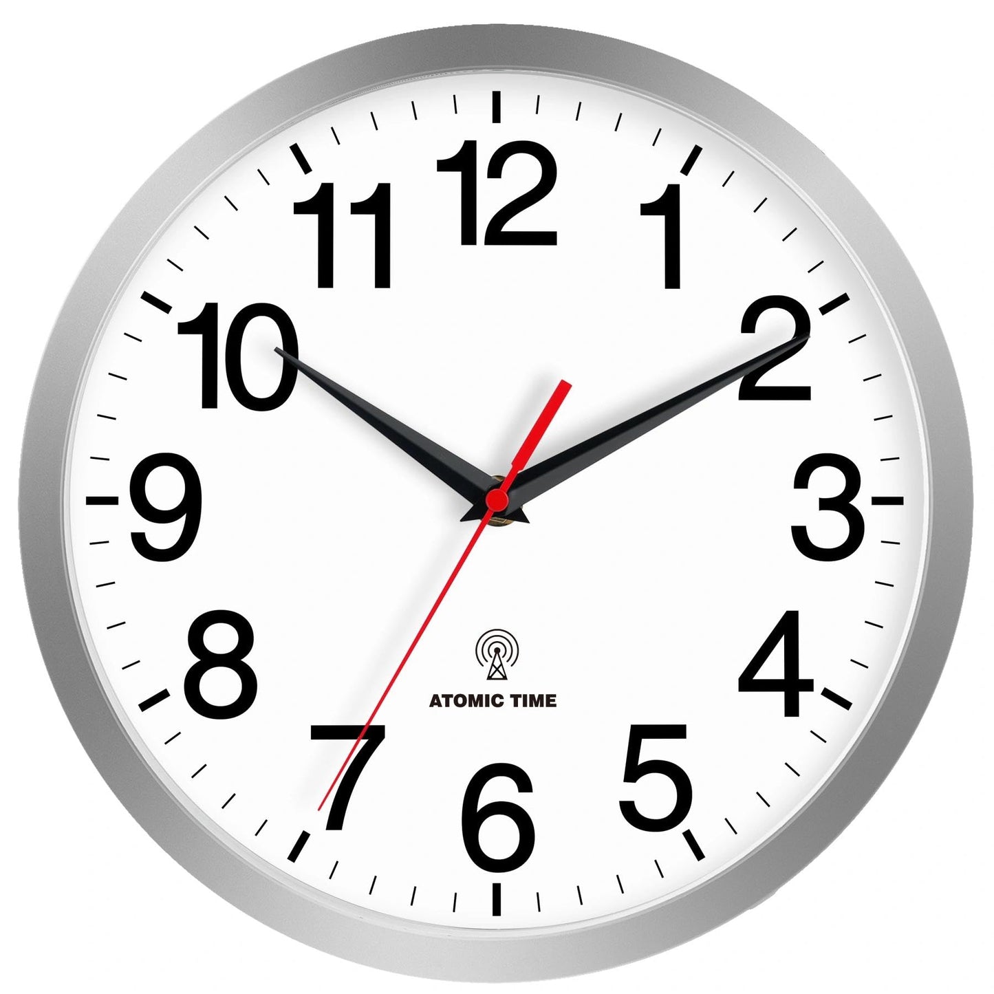 Rohioue Wall Clock Analog 10 Inch Black Battery Operated Silent Clock