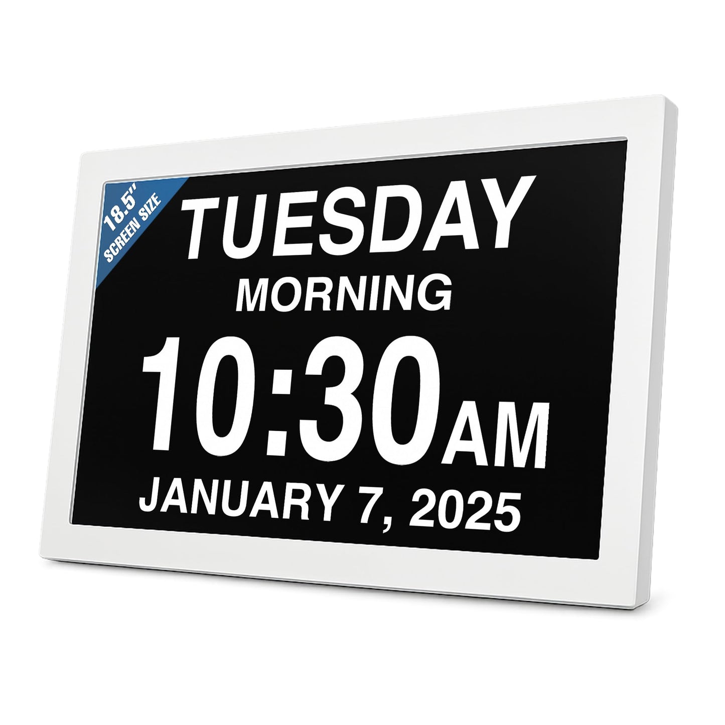 American Lifetime New 2026 Dementia Clock Large for Seniors, Digital Clock Large Display with Custom Alarms, Clock with Day & Date for Elderly, Number Digital Clock 12 Inches White