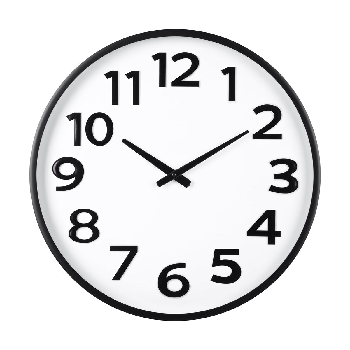 Wall Clock 12 Inch Silent Non-Ticking Big Numbers Easy to Read Wall Clocks Decorative for Office School Bedroom Home