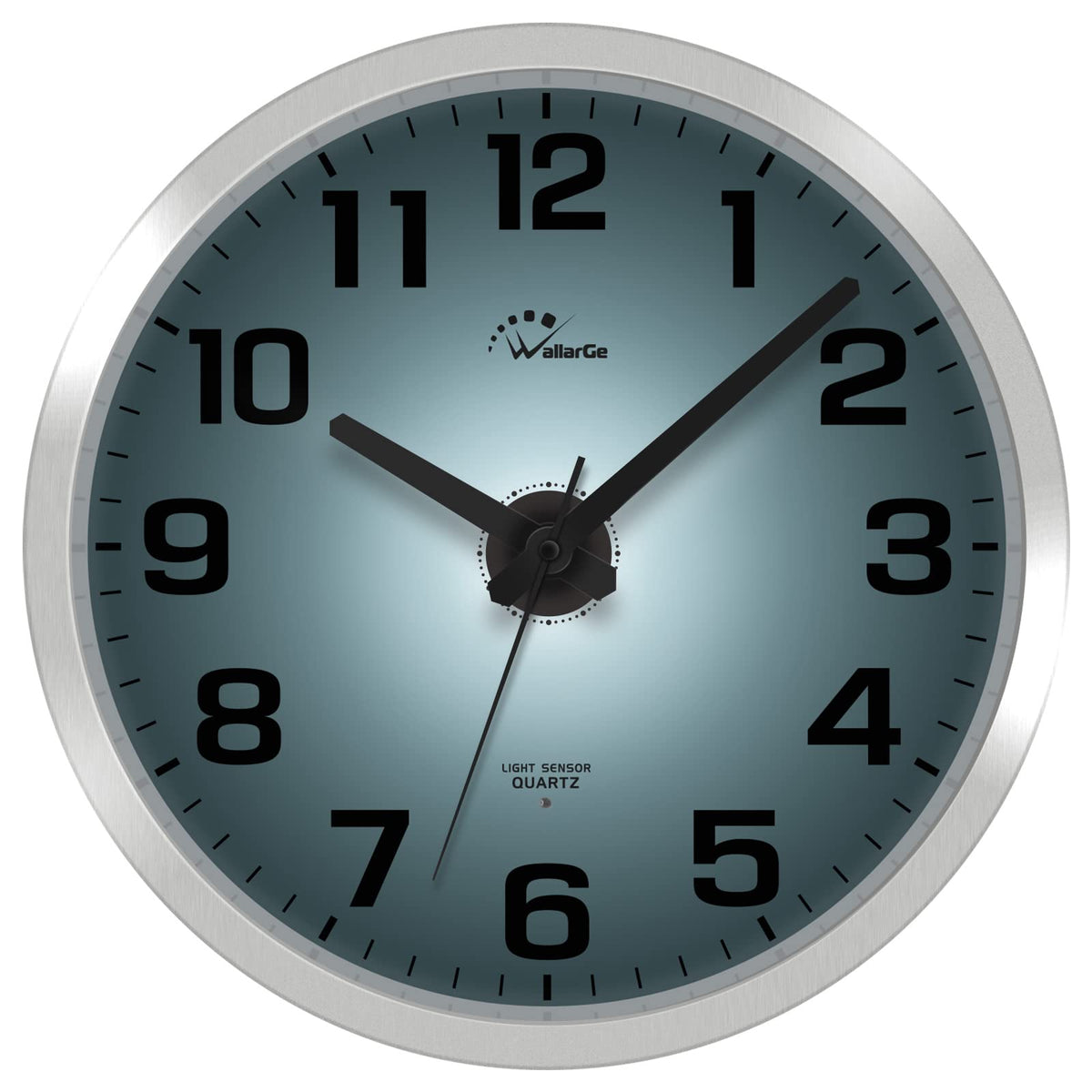 WallarGe Digital Atomic Wall Clock Battery Operated, 8 Inch Large Display
