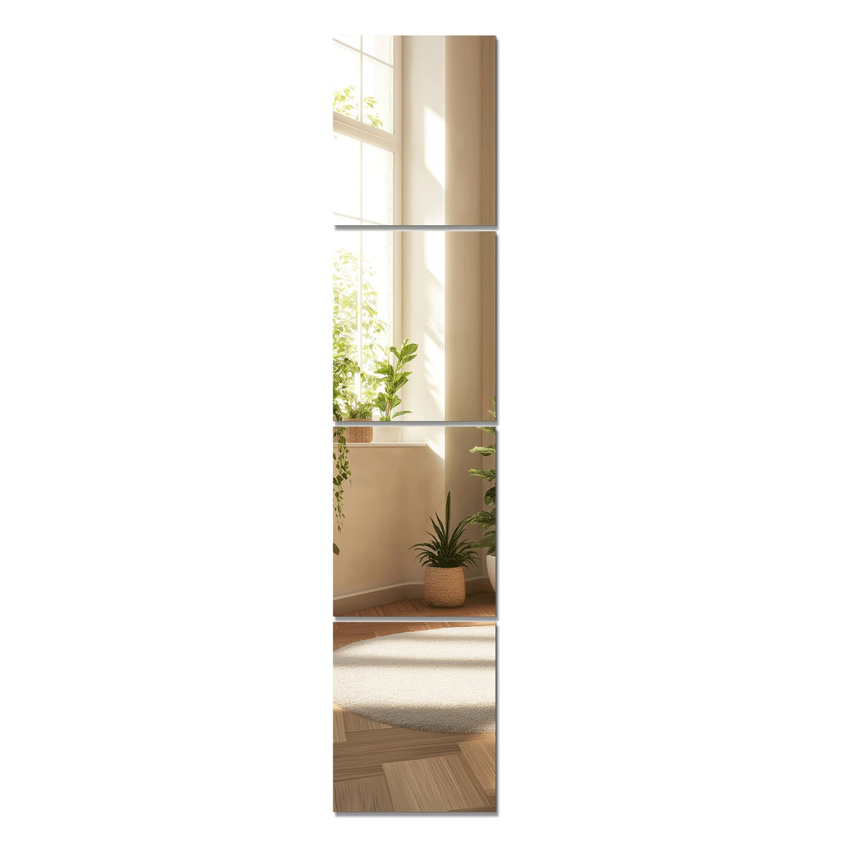 TRAHOME Home Gym Mirror Tiles for Wall, 14"x12"x12PCS Full Length Mirror