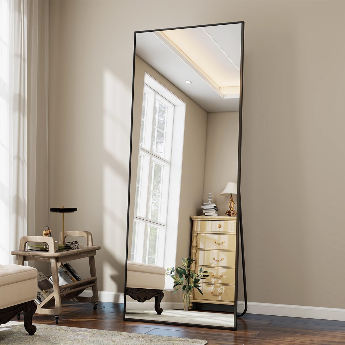 VooBang Large Full Length Mirror 78" x 35" - Shatterproof Black