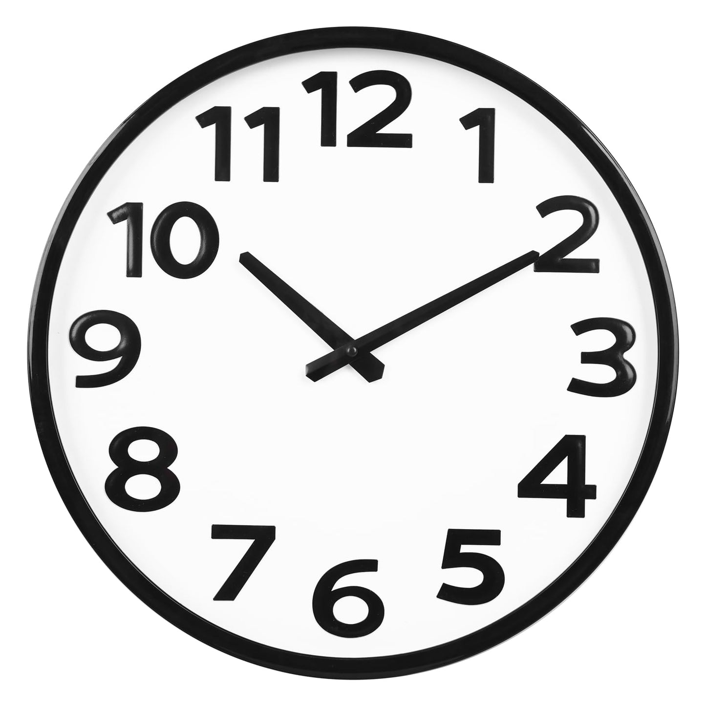 Wall Clock 12 Inch Silent Non-Ticking Big Numbers Easy to Read Wall Clocks Decorative for Office School Bedroom Home