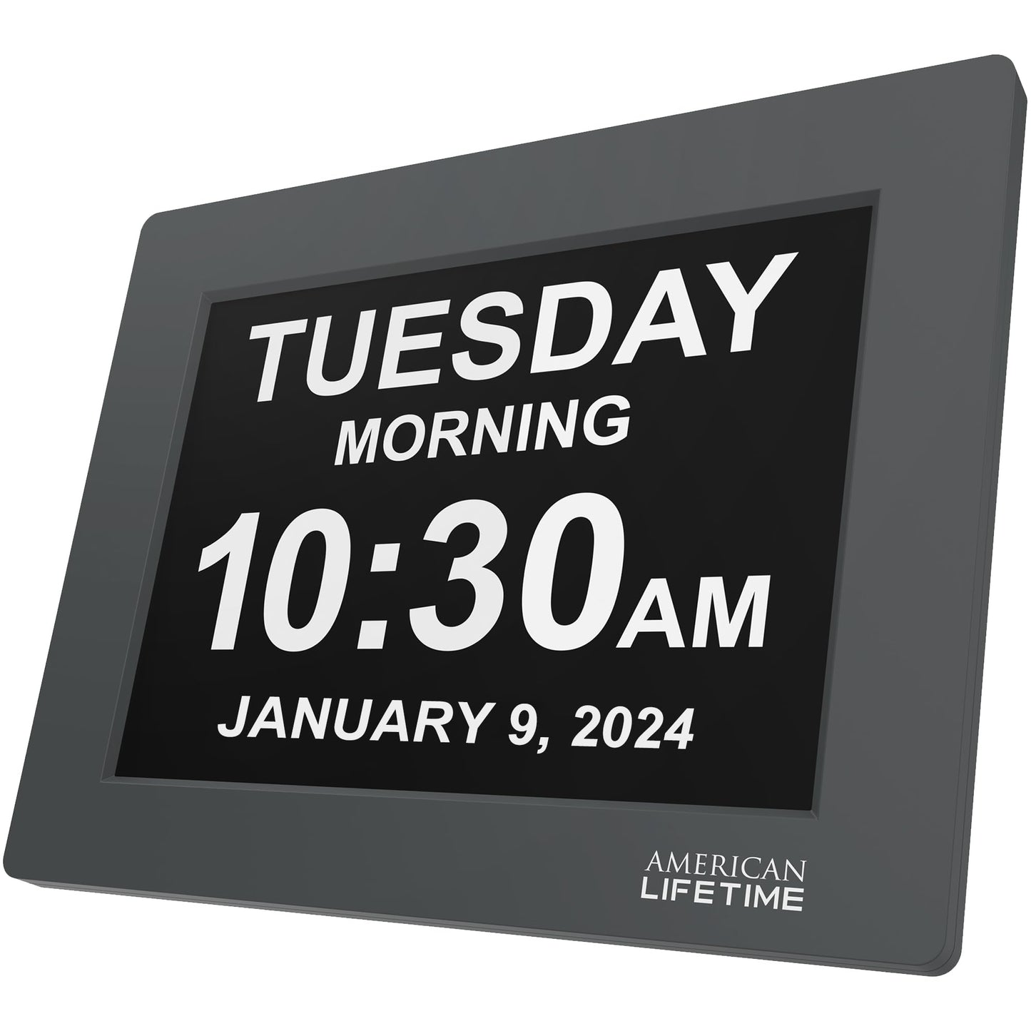 American Lifetime New 2026 Dementia Clock Large for Seniors, Digital Clock Large Display with Custom Alarms, Clock with Day & Date for Elderly, Number Digital Clock 12 Inches White