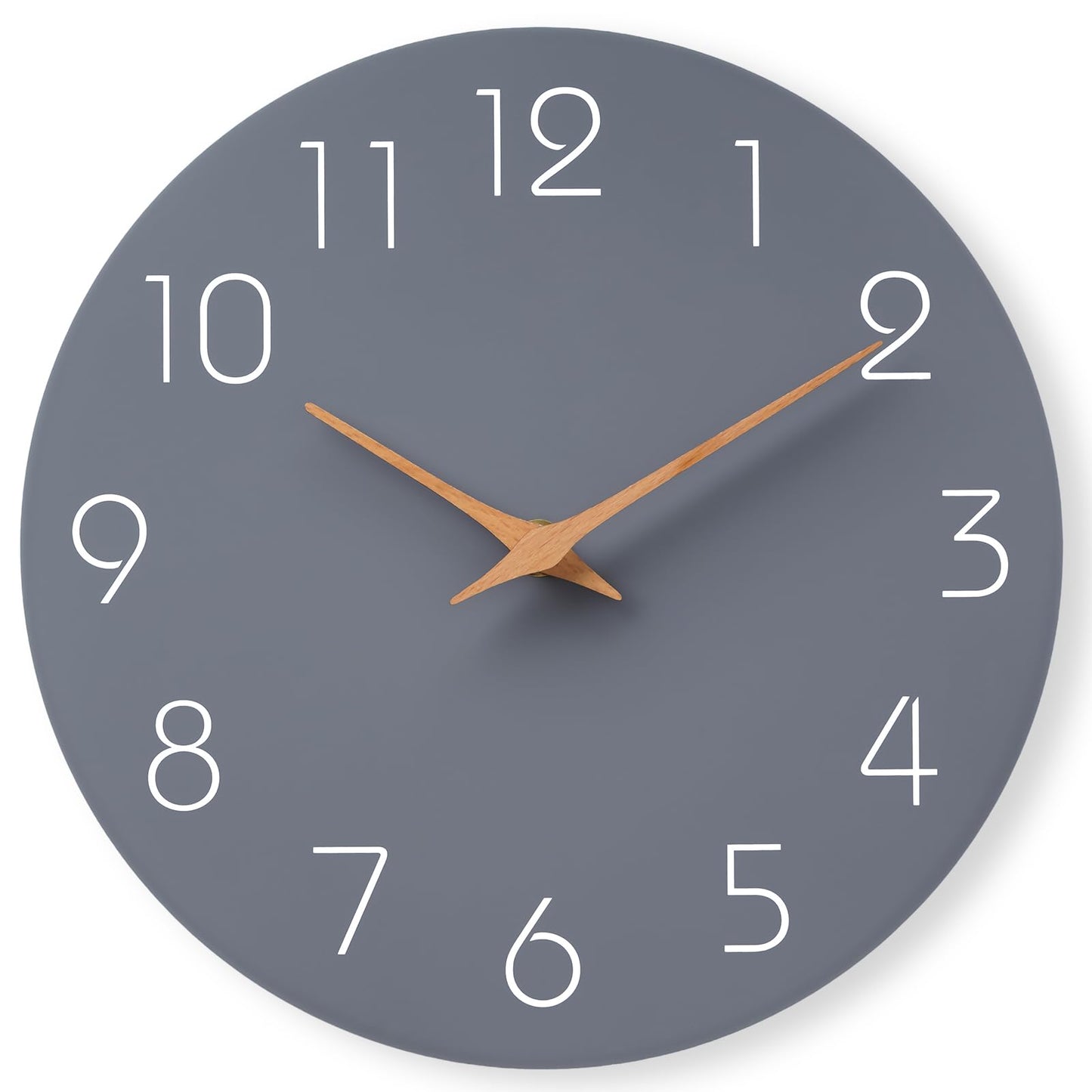Mosewa Wall Clock 8" Battery Operated Silent Non-Ticking Simple Minimalist
