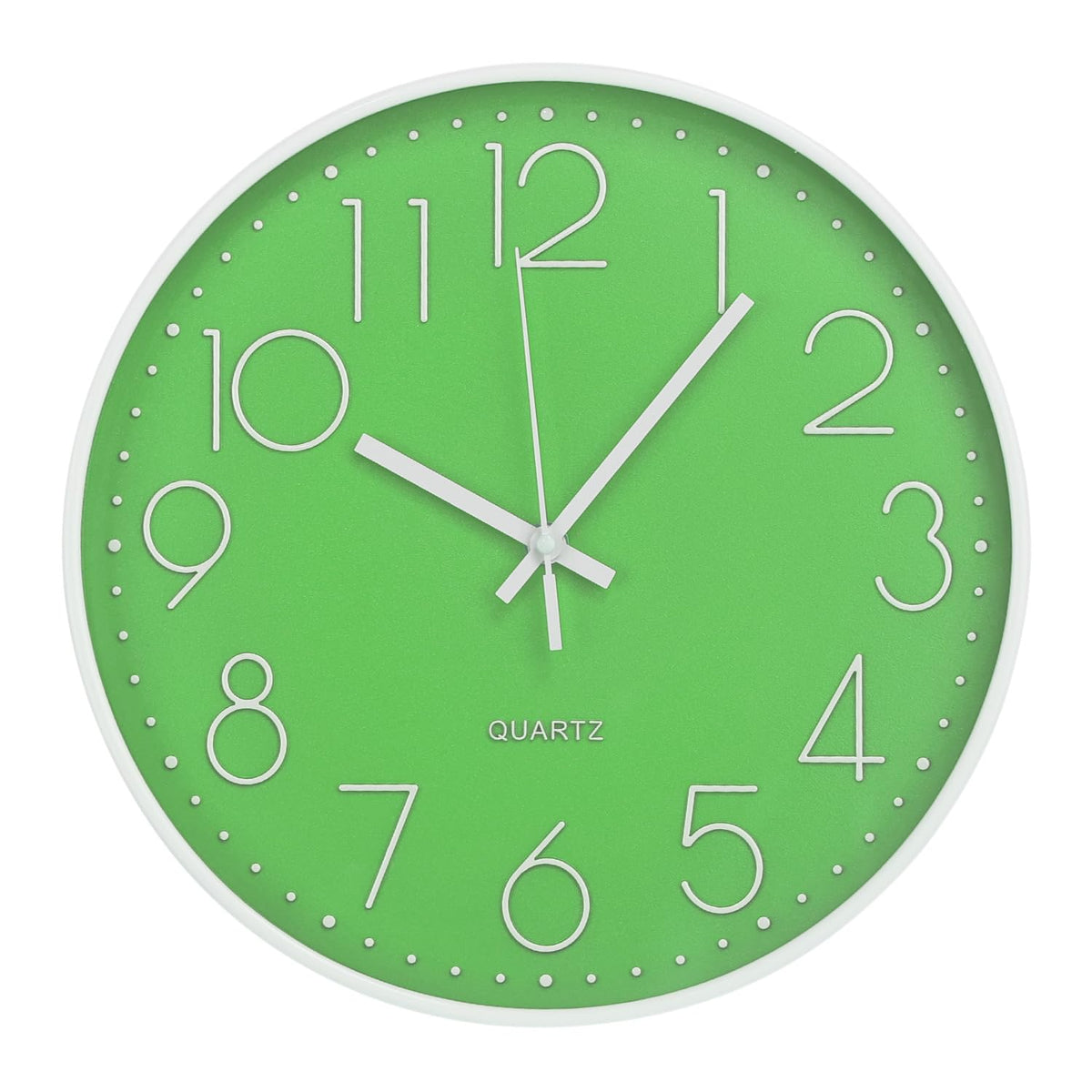 Wall Clock 12 Inch Non-Ticking Silent Modern Simple Style Round Decor Clock Gold Stereoscopic Dial Quartz Wall Clocks for Home/Office/School/Living Room/Bedroom/Kitchen