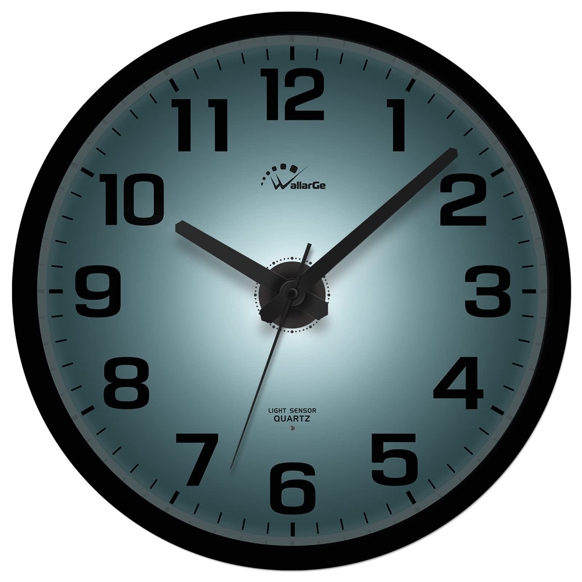 WallarGe Digital Atomic Wall Clock Battery Operated, 8 Inch Large Display