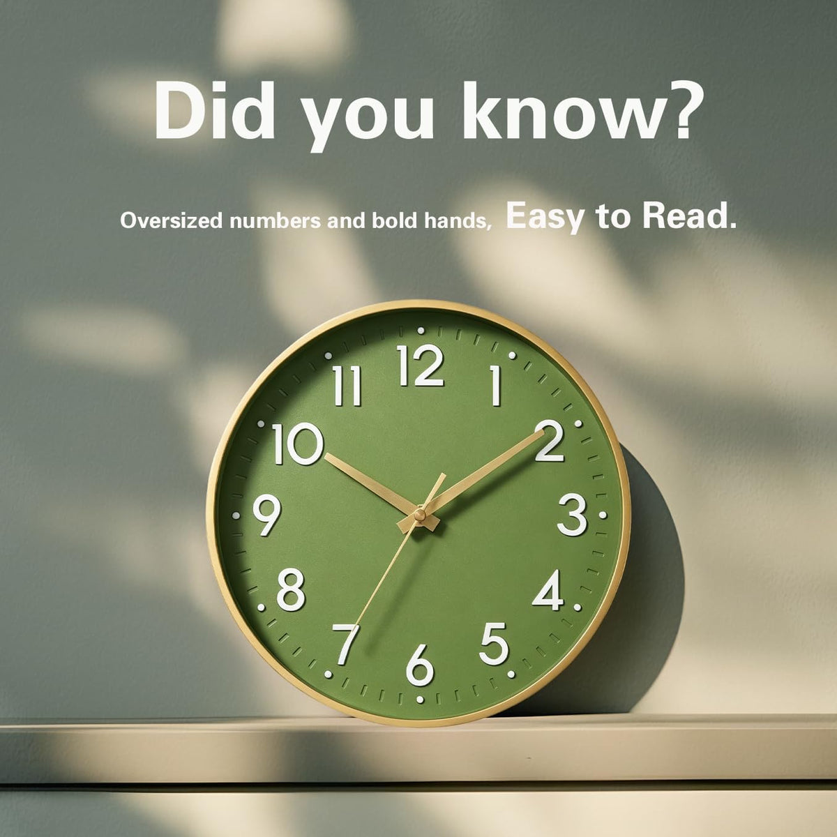 Mosewa Small 8 Inch Wall Clock Battery Operated Silent Non Ticking Analog