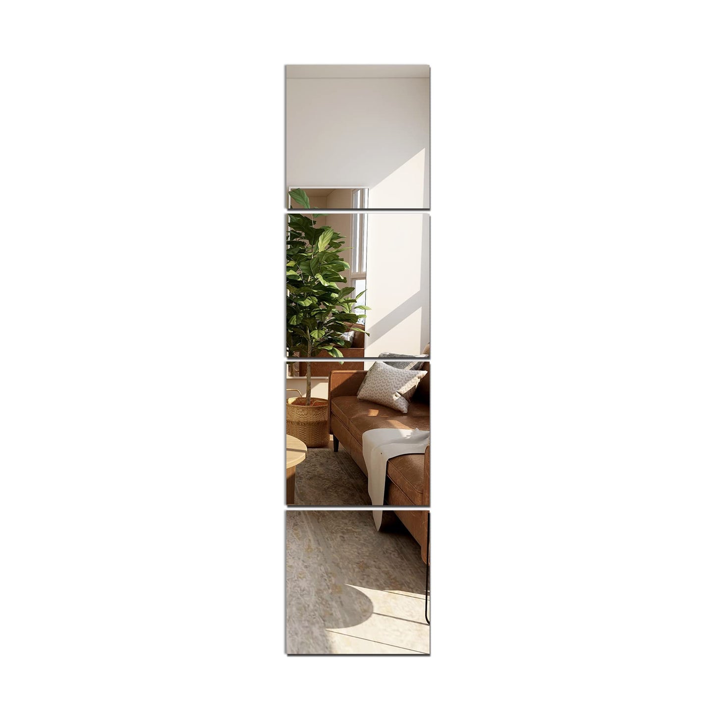 TRAHOME Home Gym Mirror Tiles for Wall, 14"x12"x12PCS Full Length Mirror