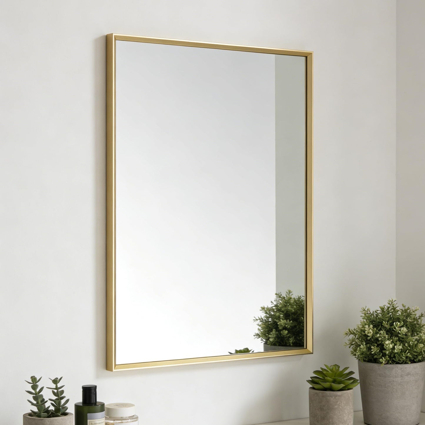Ruomeng Wall Mirror Rectangle Decorative Mirror 12x16 Inch, Black