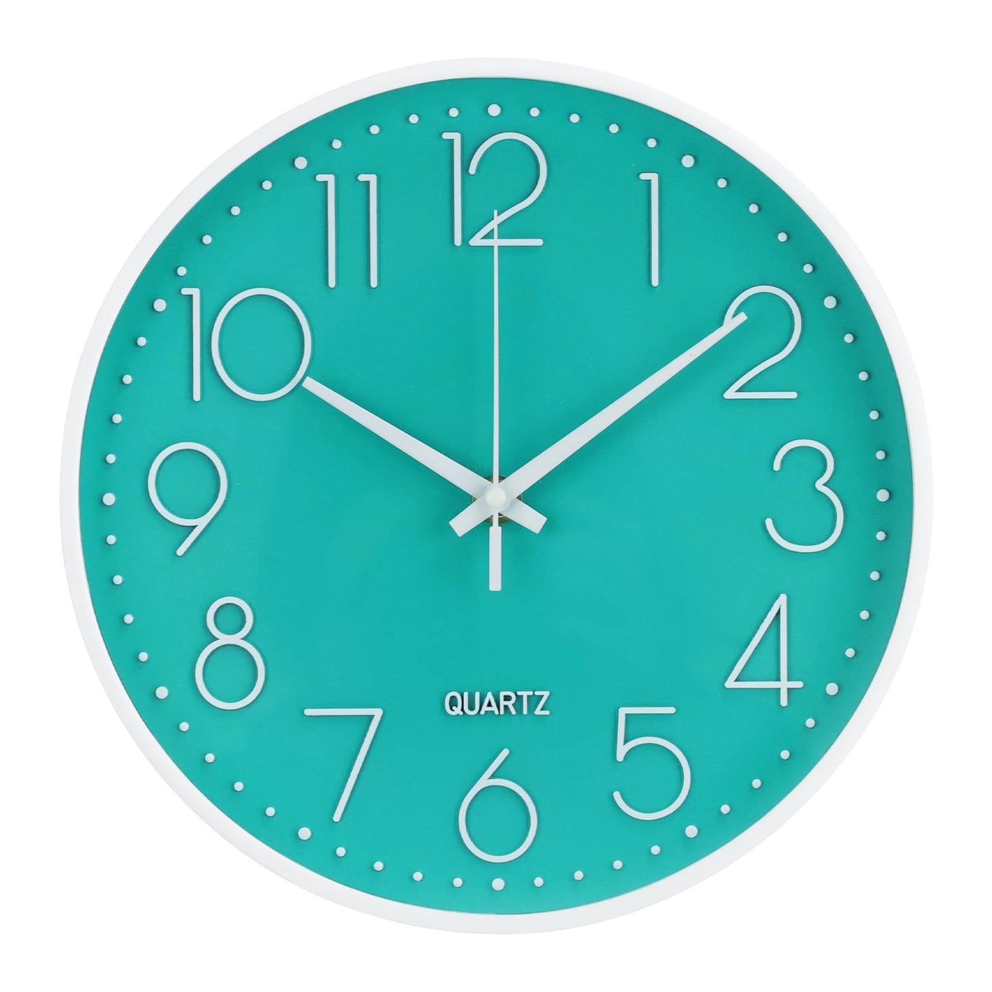 Wall Clock 12 Inch Non-Ticking Silent Modern Simple Style Round Decor Clock Gold Stereoscopic Dial Quartz Wall Clocks for Home/Office/School/Living Room/Bedroom/Kitchen