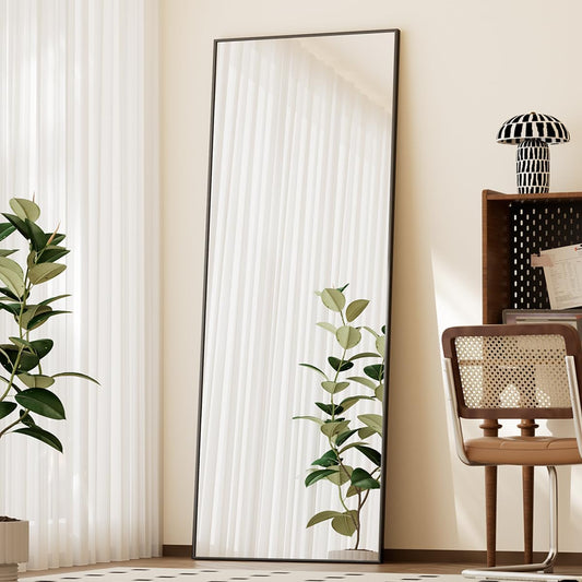BEAUTYPEAK Full Length Mirror with Stand, 56"x21" Floor Mirror
