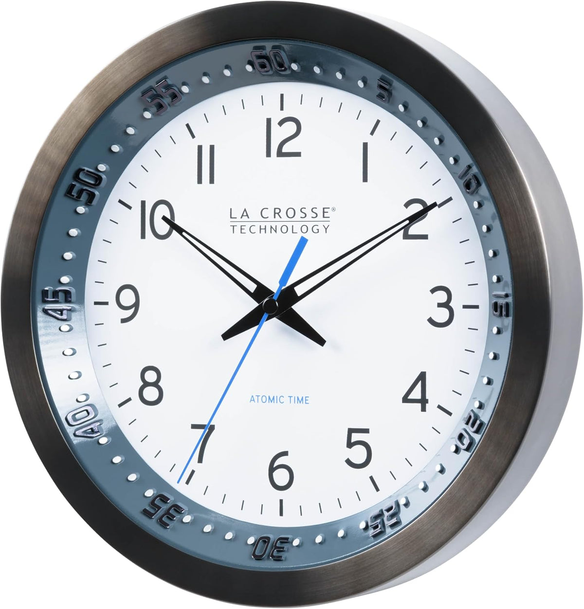 La Crosse Technology Atomic Wall Clock, Metal, 10" (404-54667)