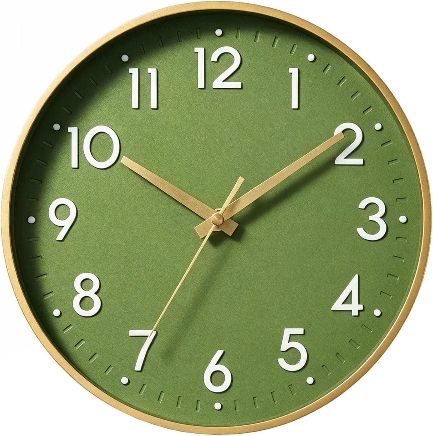 Mosewa Small 8 Inch Wall Clock Battery Operated Silent Non Ticking Analog