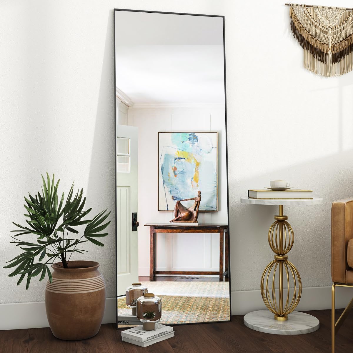 VooBang Large Full Length Mirror 78" x 35" - Shatterproof Black