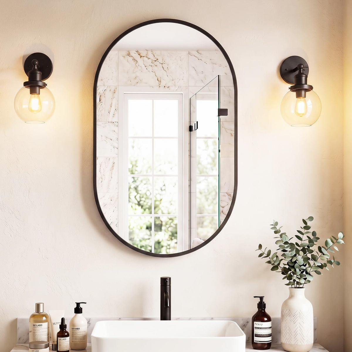 Sweetcrispy 20"x30" Arched Gold Bathroom Mirrors for Wall