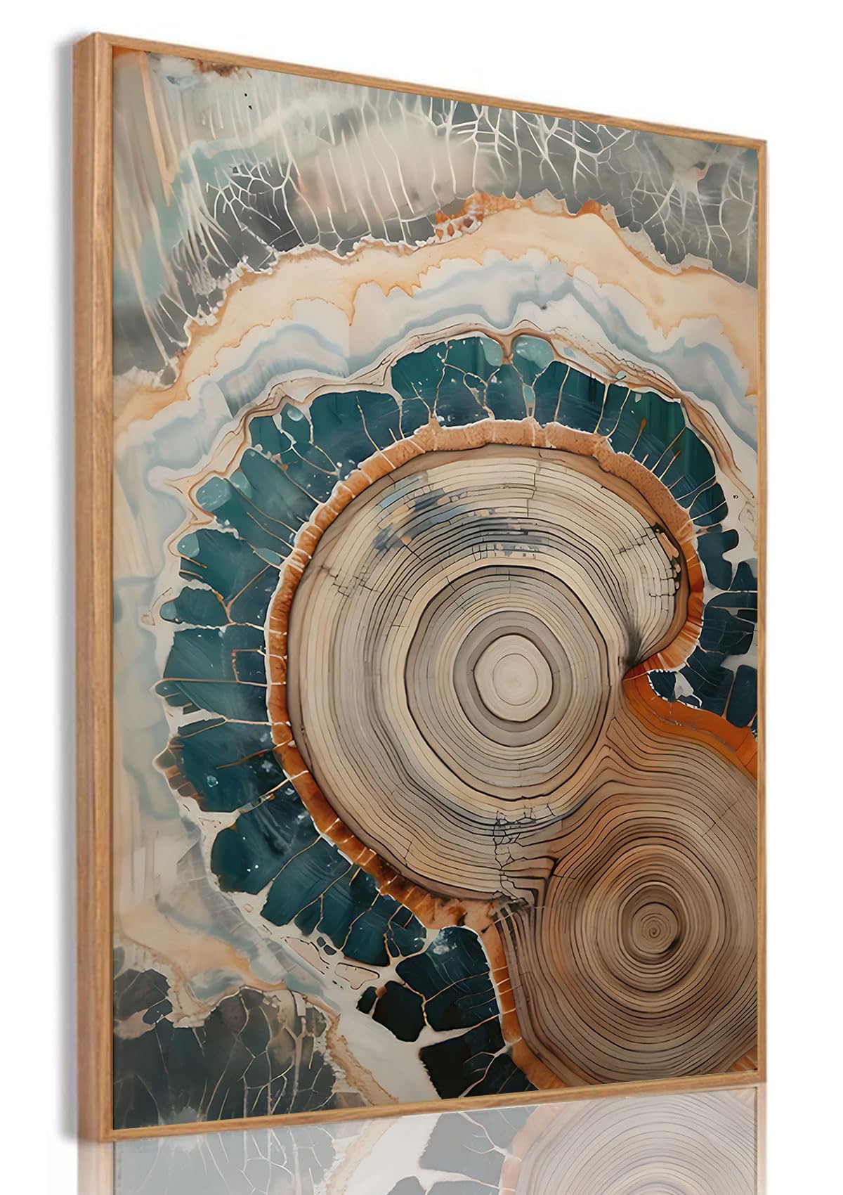 Tree Ring Wall Art Framed, Modern Nature Decor, Easy to Hang 12x16 Inch | The Art of Nature's Timeline,Affordable & High quality,Perfect for your Living Room,Bedroom,Bathroom & Office