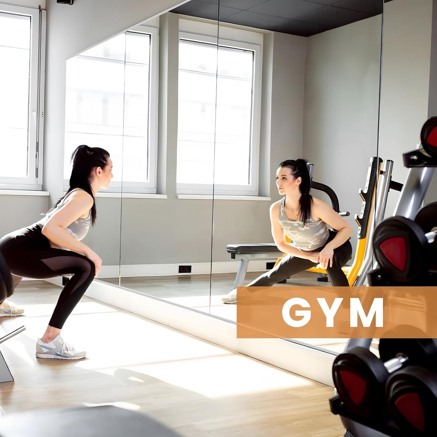 pertetey 56 x 16 in Home Gym Mirrors, Frameless, 2-Pack
