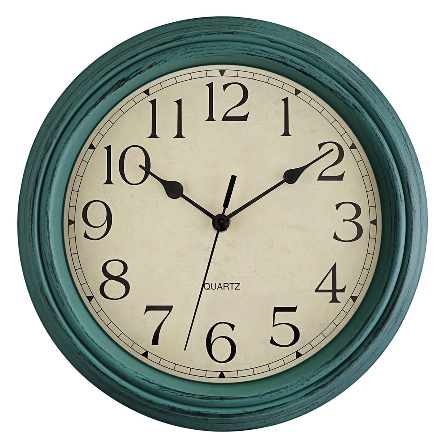 Foxtop Retro Silent Non-Ticking Round Classic Clock Quartz Decorative Battery Operated Wall Clock for Living Room Kitchen Home Office 12 Inch (Bronze)