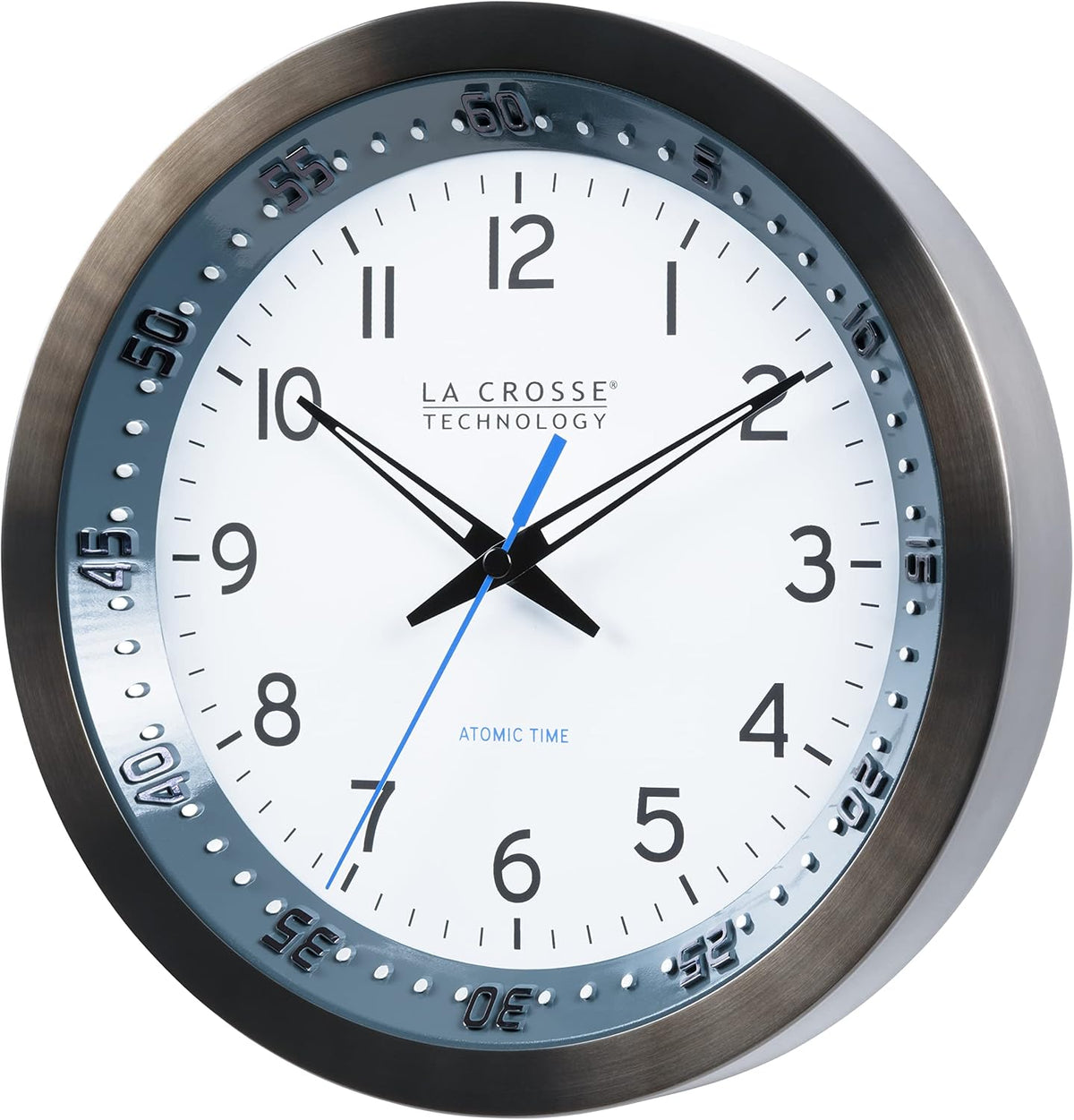 La Crosse Technology Atomic Wall Clock, Metal, 10" (404-54667)
