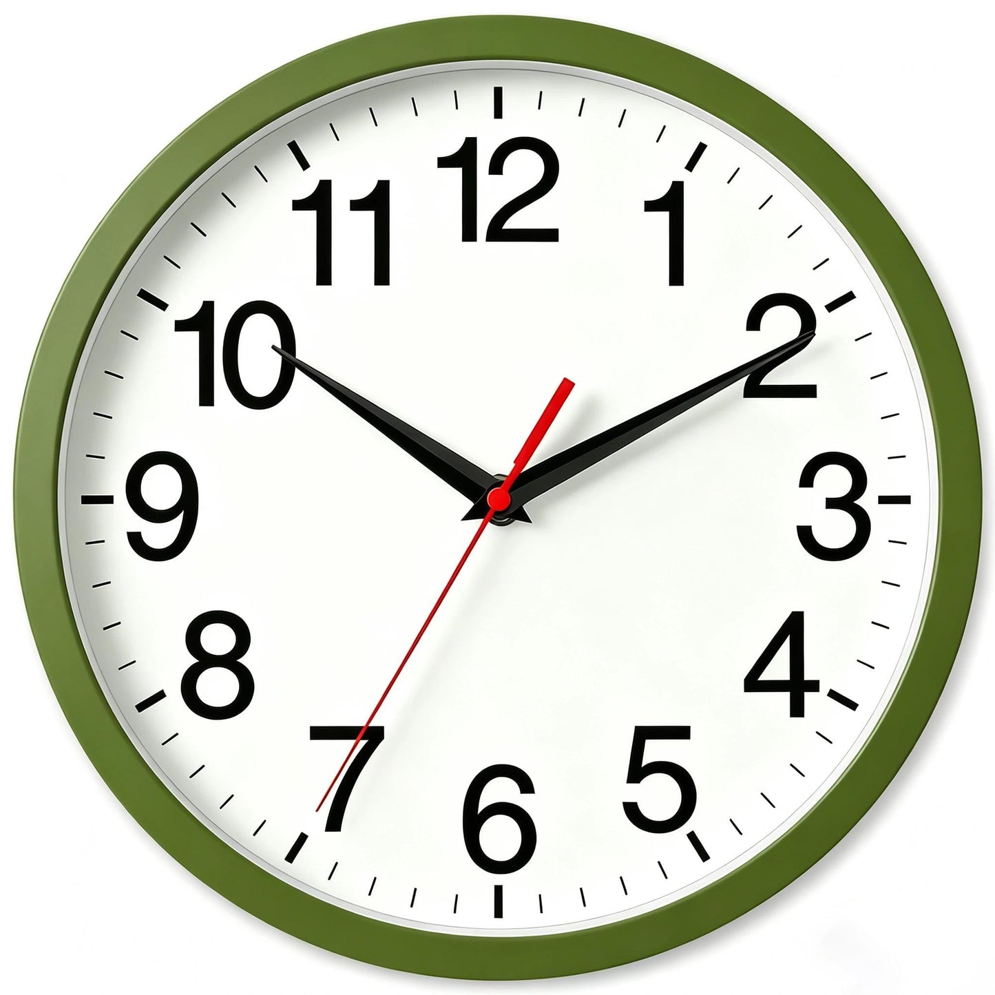 Rohioue Wall Clock Analog 10 Inch Black Battery Operated Silent Clock