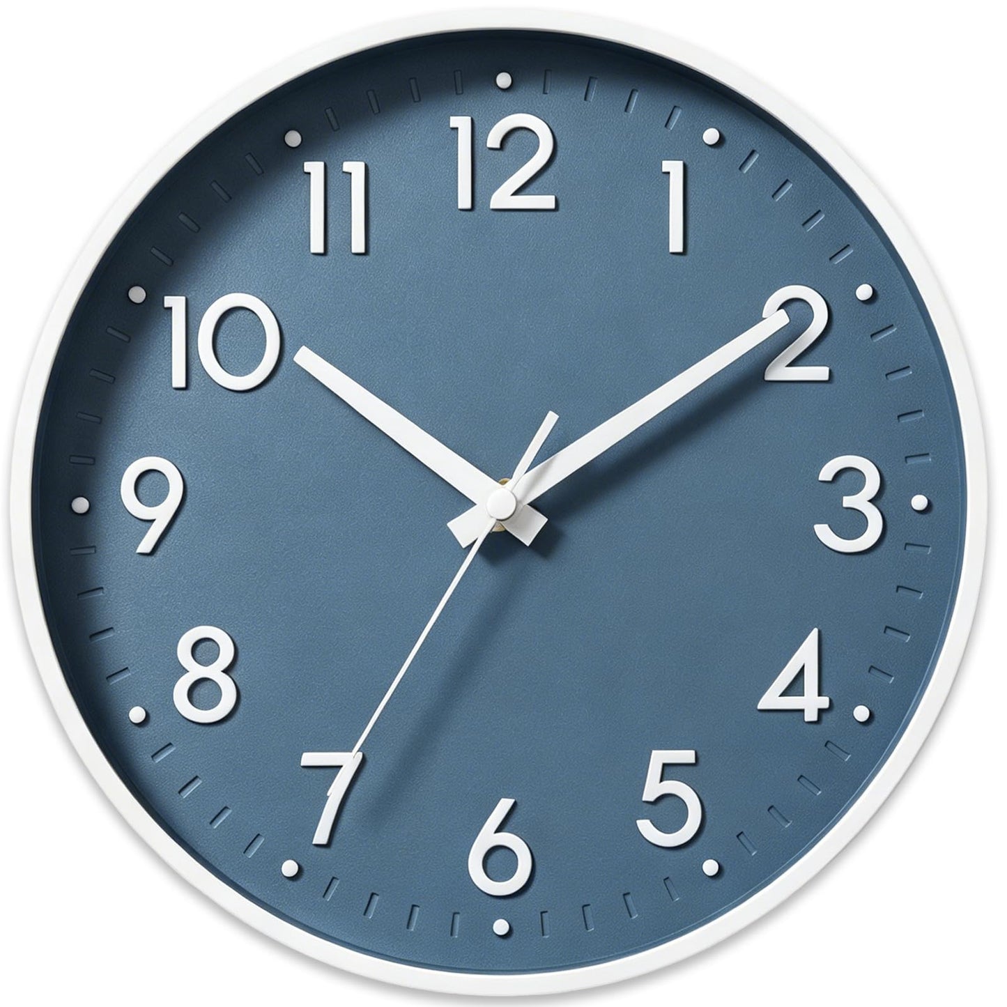 Mosewa Small 8 Inch Wall Clock Battery Operated Silent Non Ticking Analog