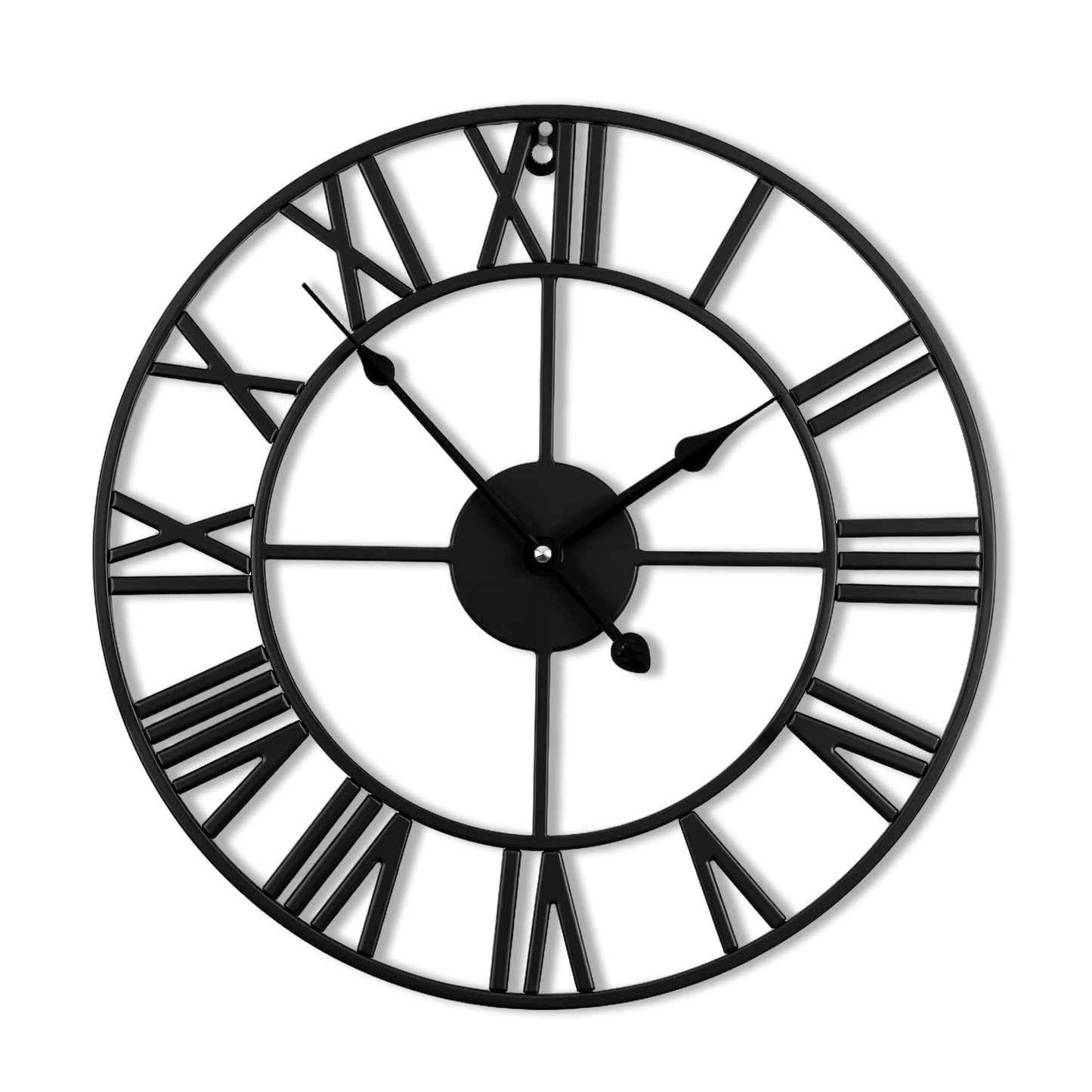16 Inch Wall Clock, Tree of Life Metal Non Ticking for Living Room