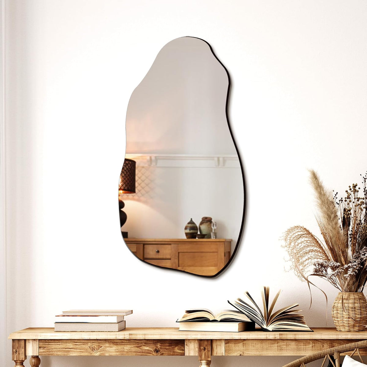 TRAHOME 32'' x 18'' Irregular Asymmetrical Wall Mirror