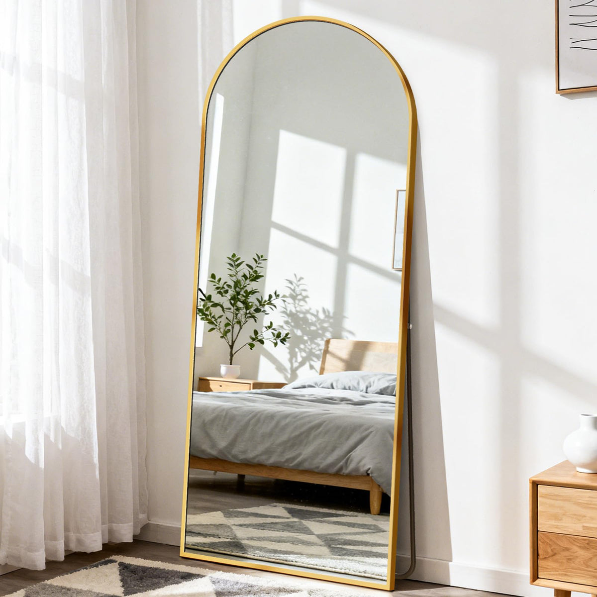 DUMOS 64"x21" Full Length Mirror with Stand, Full Body Floor Mirror