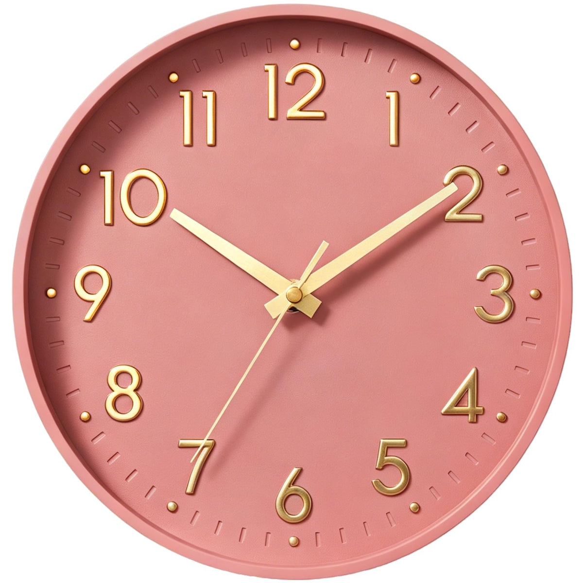Mosewa Small 8 Inch Wall Clock Battery Operated Silent Non Ticking Analog