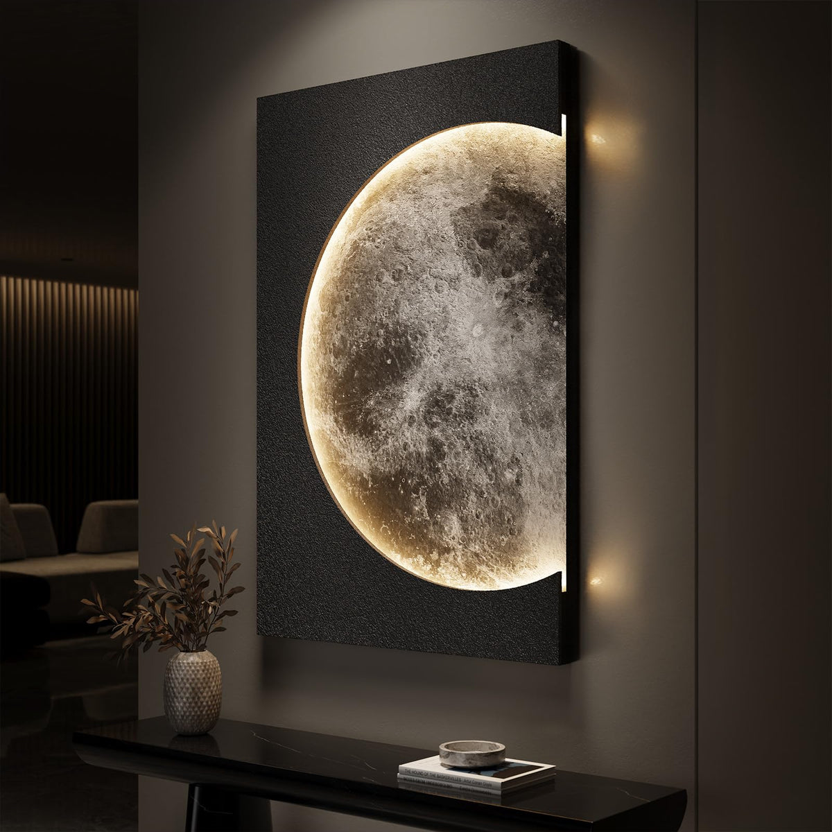 Large Wood Abstract Wall Art for Living Room, Modern 3D Artwork for Walls