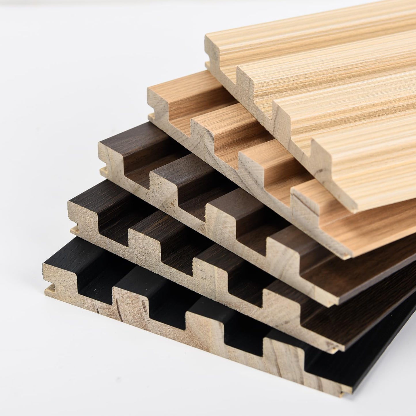 Art3d 108 x 5.7 Inch Slat Solid Wood Wall Paneling for Interior Decor, Oak