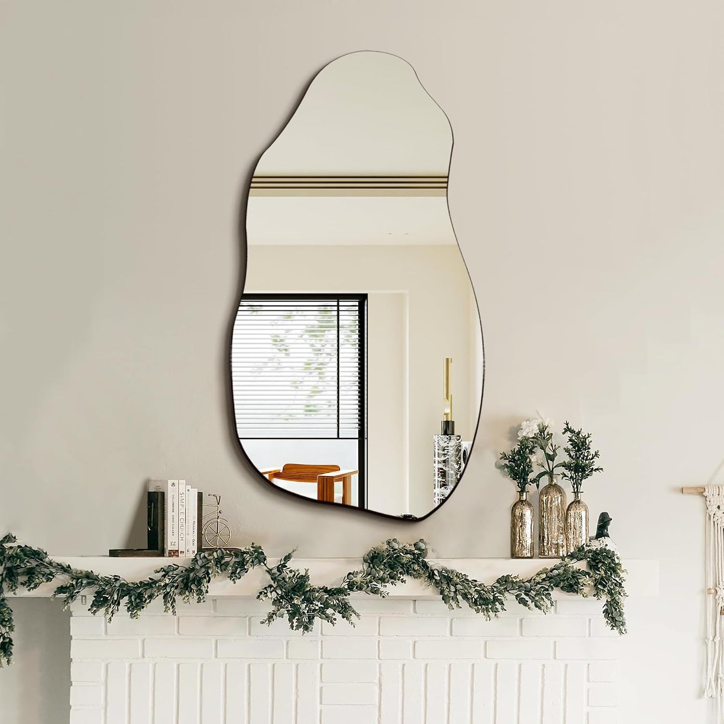 TRAHOME 32'' x 18'' Irregular Asymmetrical Wall Mirror