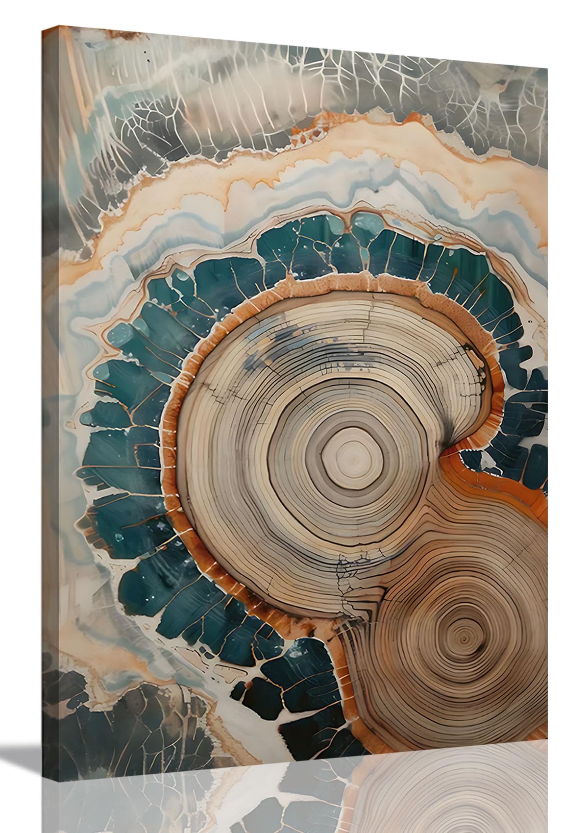 Tree Ring Wall Art Framed, Modern Nature Decor, Easy to Hang 12x16 Inch | The Art of Nature's Timeline,Affordable & High quality,Perfect for your Living Room,Bedroom,Bathroom & Office