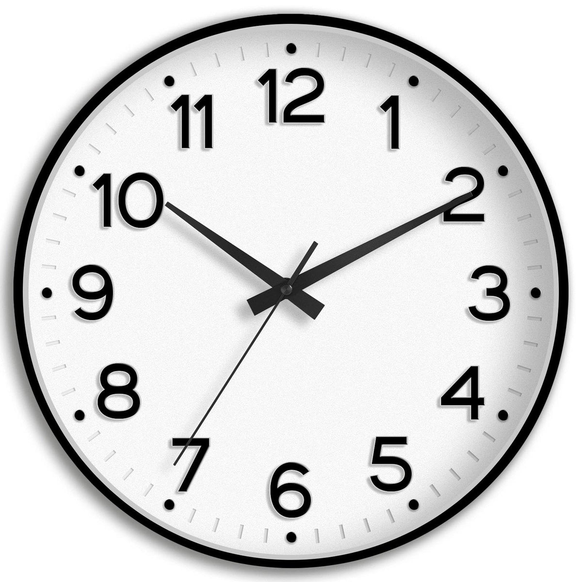 Roymnie 8 Inch Wall Clock, Battery Operated Silent Non Ticking Green Analog