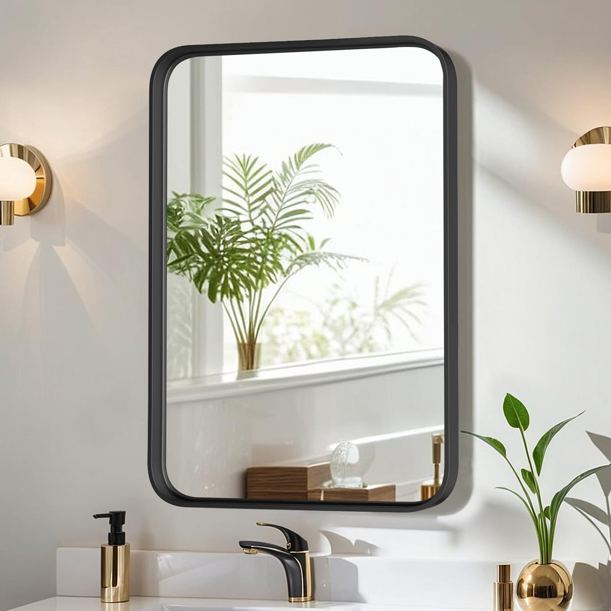 Bathroom Mirror for Wall, 24 Inch Round Mirrors